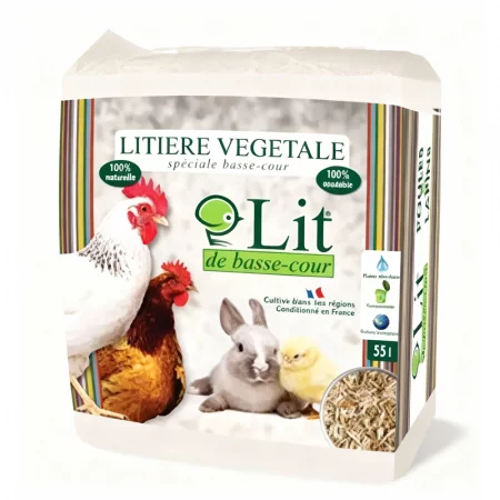 Litière Végétale Spéciale Basse-Cour (Sac de 55L)