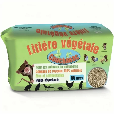 Litière Végétale pour Lapins et Petits Animaux - Couchanac® (Sac de 20L ou 55L)